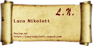 Laza Nikolett névjegykártya