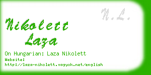 nikolett laza business card